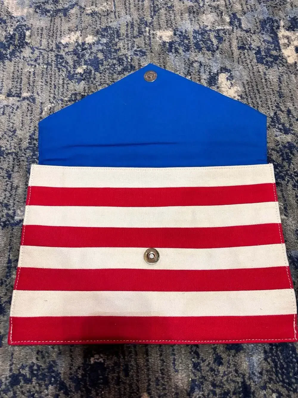 Karma American Flag Beaded Envelope Clutch Purse